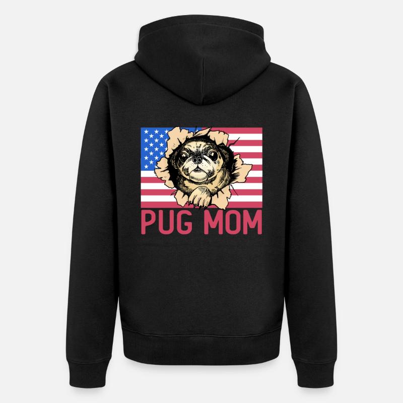 Maman Carlin - Veste à capuche bio Premium Unisexe - noir