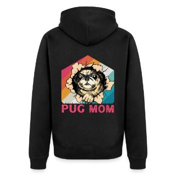 Maman Carlin - Veste à capuche bio Premium Unisexe - noir - Dos - Nico (187cm)