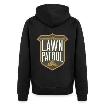 Lawn Mower Mowing Dad Father - Unisex Premium Bio Zip Hoodie - Schwarz - Hinten - Nico (187cm)