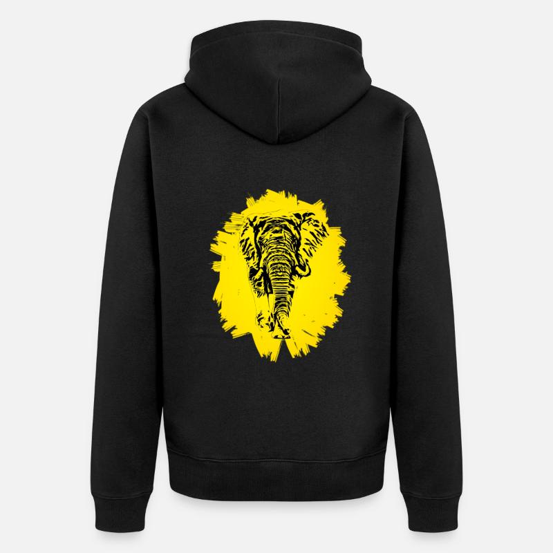 Éléphant - Veste à capuche bio Premium Unisexe - noir