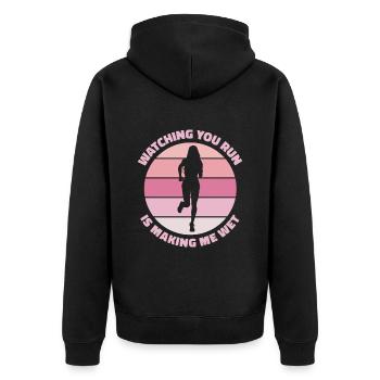 Jogger Runner Marathon Jogging Ski de fond - Veste à capuche bio Premium Unisexe - noir - Dos - Nico (187cm)