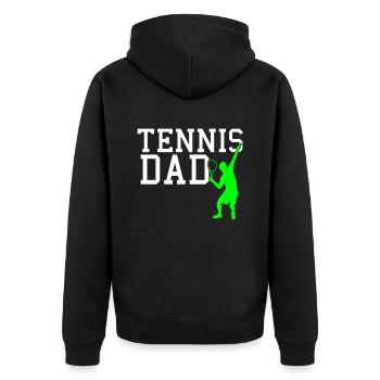 papa tennis - Veste à capuche bio Premium Unisexe - noir - Dos - Nico (187cm)