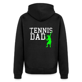 papa tennis - Veste à capuche bio Premium Unisexe - noir - Dos - Nico (187cm)