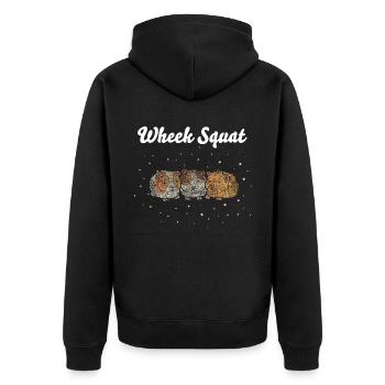 Wheek Squat Cochon d’Inde Cochon d’Inde - Veste à capuche bio Premium Unisexe - noir - Dos - Nico (187cm)