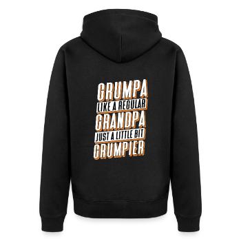 Grumpa Mürrischer Vieil homme Grand-père retraité - Veste à capuche bio Premium Unisexe - noir - Dos - Nico (187cm)