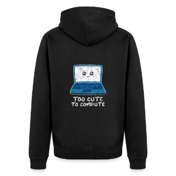 Computer Nerd PC Programmer Computer Science Gift - Unisex Premium Organic Zip Hoodie - black - Back - Nico (187cm)