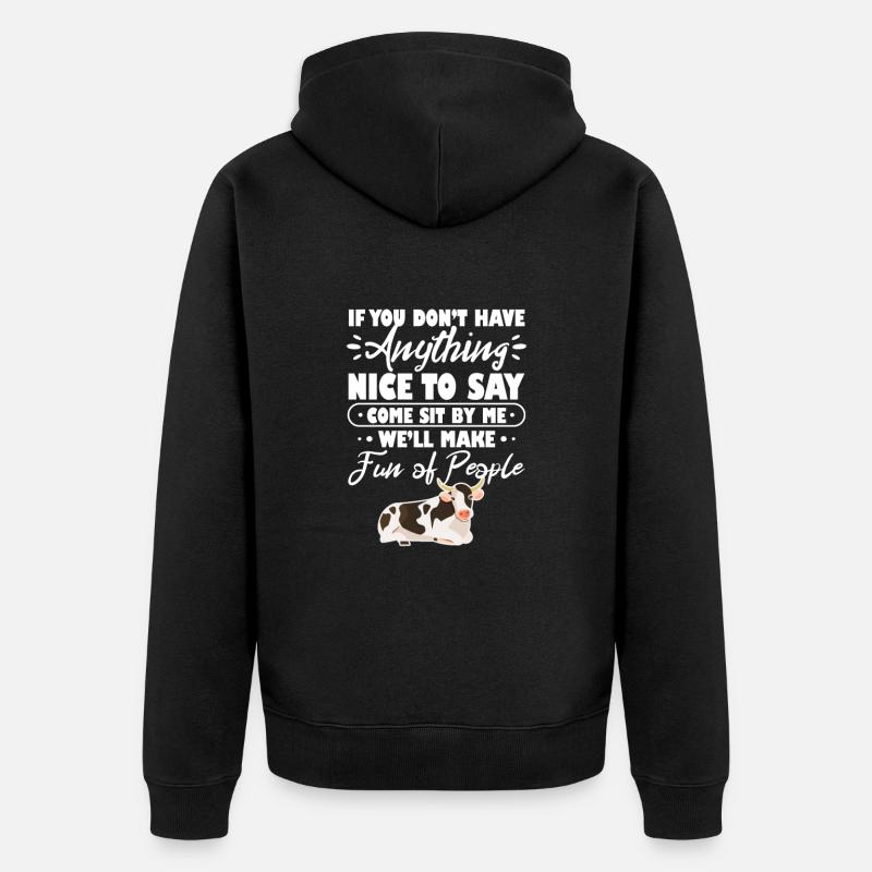 Vache - Veste à capuche bio Premium Unisexe - noir