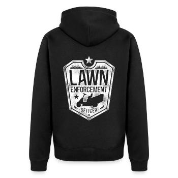 Lawn Mower Mowing Dad Father - Unisex Premium Bio Zip Hoodie - Schwarz - Hinten - Nico (187cm)