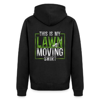 Lawn Mower Mowing Dad Father - Unisex Premium Bio Zip Hoodie - Schwarz - Hinten - Nico (187cm)