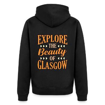 Découvrez le cadeau de Beauty Glasgow - Veste à capuche bio Premium Unisexe - noir - Dos - Nico (187cm)