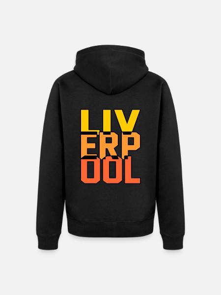 Liverpool Pride Travel Gift - Unisex Premium Organic Zip Hoodie - black