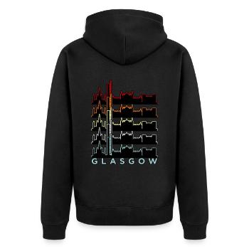 L’Écosse fière de son cadeau à Glasgow - Veste à capuche bio Premium Unisexe - noir - Dos - Nico (187cm)