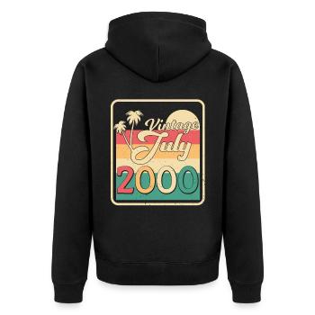 Legendary July 2000 - Unisex Premium Organic Zip Hoodie - black - Back - Nico (187cm)