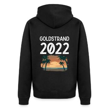 Sables d'or 2022 - Veste à capuche bio Premium Unisexe - noir - Dos - Nico (187cm)