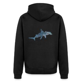 Hammerhead Shark Sharks Whales Shark Ocean - Unisex Premium Organic Zip Hoodie - black - Back - Nico (187cm)