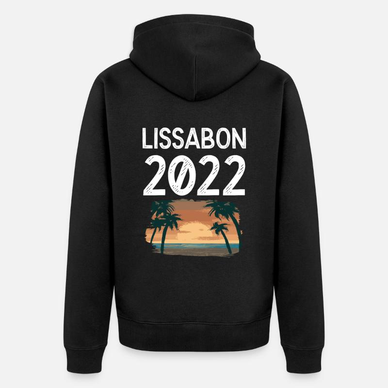 Lisbonne 2022 - Veste à capuche bio Premium Unisexe - noir