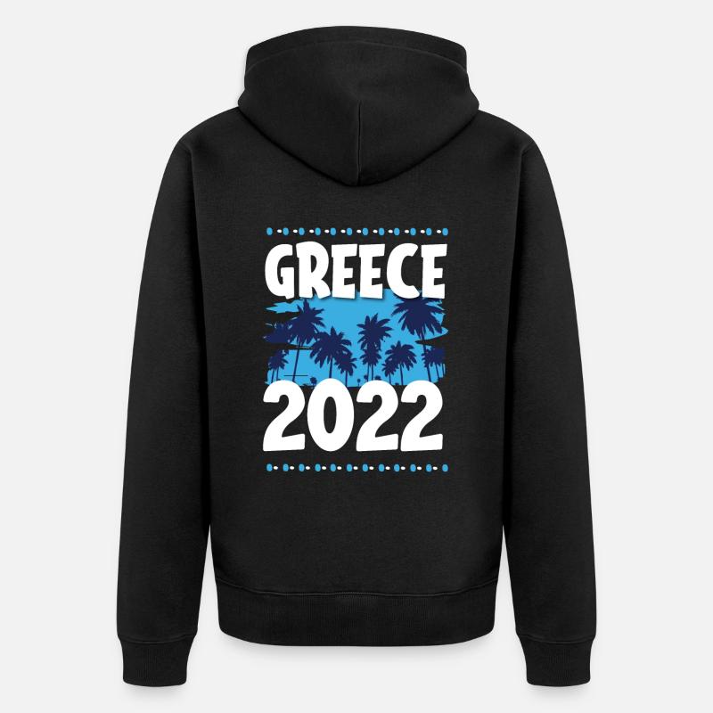 Grèce 2022 - Veste à capuche bio Premium Unisexe - noir