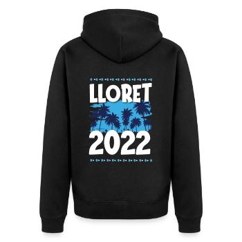 Lloret De Mars 2022 - Veste à capuche bio Premium Unisexe - noir - Dos - Nico (187cm)
