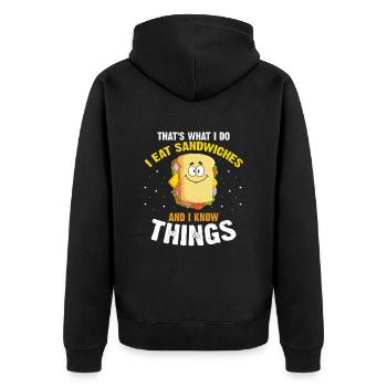 Sandwich Love et Scientist Cheese Food - Veste à capuche bio Premium Unisexe - noir - Dos - Nico (187cm)