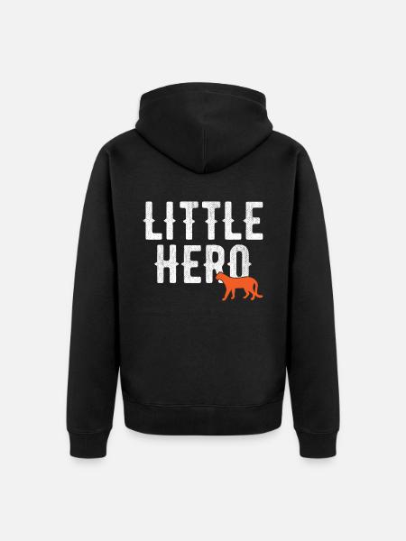 Kleiner Held - Niedlicher Tier-Gepard - Unisex Premium Bio Zip Hoodie - Schwarz