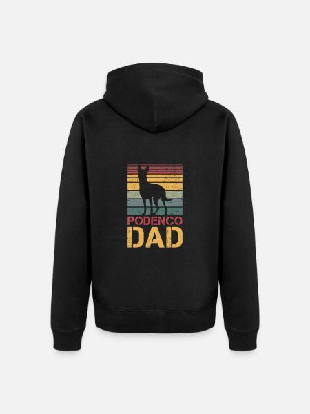 Podenco Dad - Unisex Premium Organic Zip Hoodie - black