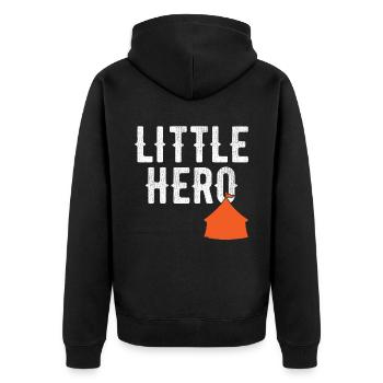 Little Hero - Süßes Karnevals-Zirkuszelt - Unisex Premium Bio Zip Hoodie - Schwarz - Hinten - Nico (187cm)