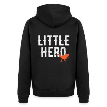Petit Héros - Sweet Animal Dinosaur - Veste à capuche bio Premium Unisexe - noir - Dos - Nico (187cm)