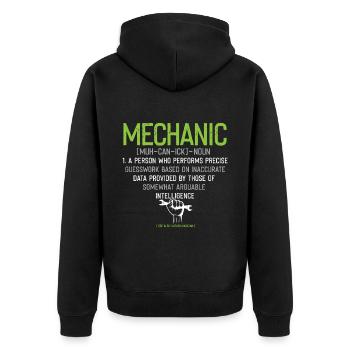 Profession de mécanicien Mécanicien automobile Voiture Drôle de dicton - Veste à capuche bio Premium Unisexe - noir - Dos - Nico (187cm)