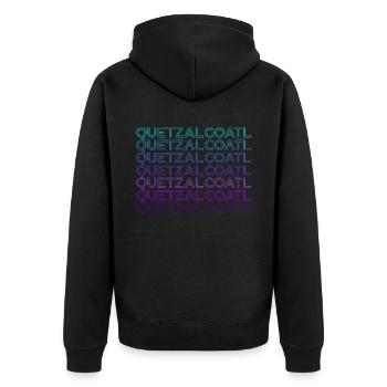 Quetzalcoatl Ancient Deity Aztecs Maya Retro - Unisex Premium Organic Zip Hoodie - black - Back - Nico (187cm)