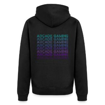 Arcade Games Gamer Classic Video Retro Retro - Unisex Premium Organic Zip Hoodie - black - Back - Nico (187cm)