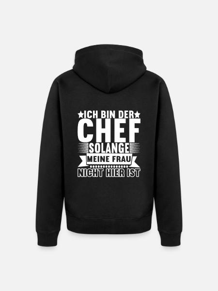 Abteilungsleiter Chef - Unisex Premium Bio Zip Hoodie - Schwarz