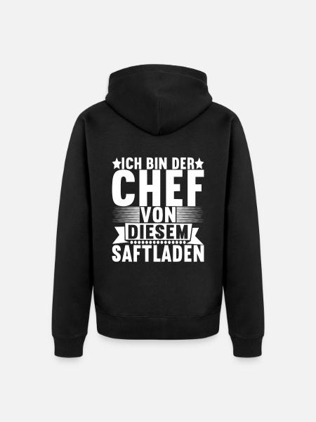 Abteilungsleiter Chef - Unisex Premium Bio Zip Hoodie - Schwarz