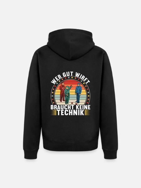 Boule Petanque - Unisex Premium Bio Zip Hoodie - Schwarz