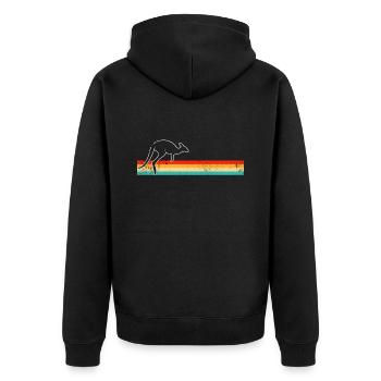Kangourou Rétro - Veste à capuche bio Premium Unisexe - noir - Dos - Nico (187cm)