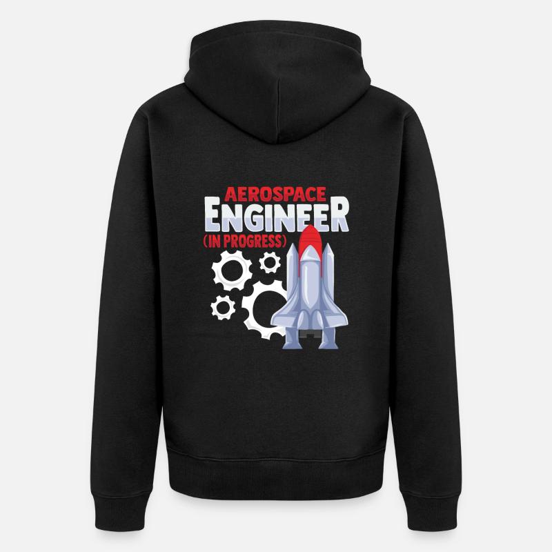 Ingénieur en aérospatiale - Veste à capuche bio Premium Unisexe - noir