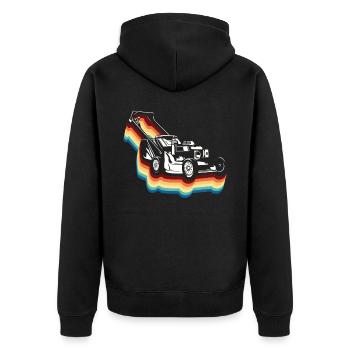 Lawn Mower Mowing Dad Father - Unisex Premium Bio Zip Hoodie - Schwarz - Hinten - Nico (187cm)