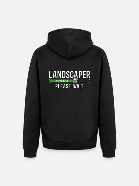 Landscaper Landscaping Landscape - Unisex Premium Organic Zip Hoodie - black