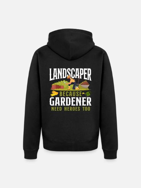 Landscaper Landscaping Landscape - Unisex Premium Organic Zip Hoodie - black