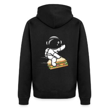 Sandwich Fast Food Astronaute Astronomie - Veste à capuche bio Premium Unisexe - noir - Dos - Nico (187cm)