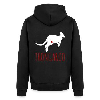 Kangourou Thoung Kangourous - Veste à capuche bio Premium Unisexe - noir - Dos - Nico (187cm)