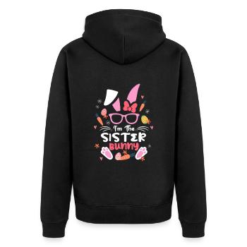 Chez The Sister Rabbit Easter Rabbit Ear Sunglass - Veste à capuche bio Premium Unisexe - noir - Dos - Nico (187cm)