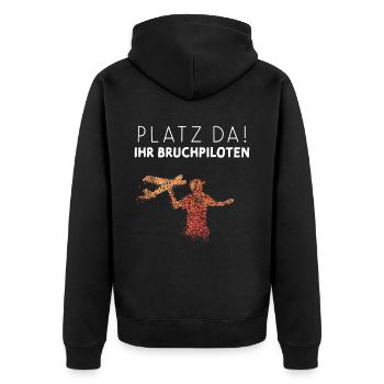 Modellflugzeug RC Ferngesteuerte Flieger - Unisex Premium Bio Zip Hoodie - Schwarz - Hinten - Nico (187cm)