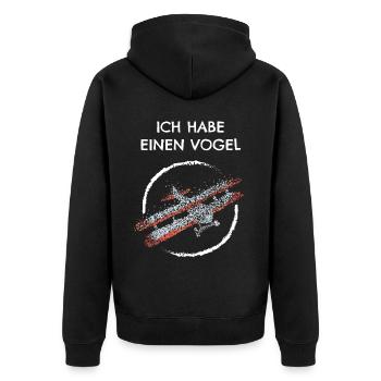Modellflugzeug Ferngesteuertes Flugzeug - Unisex Premium Bio Zip Hoodie - Schwarz - Hinten - Nico (187cm)