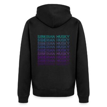 Sibérie Husky Rétro - Veste à capuche bio Premium Unisexe - noir - Dos - Nico (187cm)