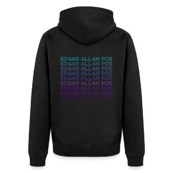 Edgar Allan Poe Rétro - Veste à capuche bio Premium Unisexe - noir - Dos - Nico (187cm)