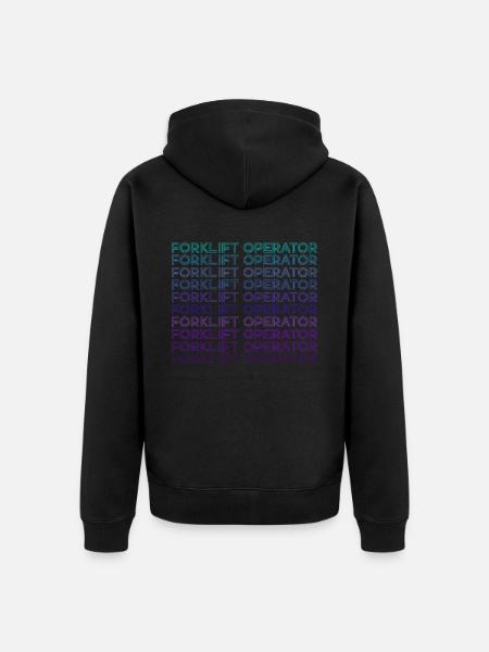 Staplerfahrer Gabelstaplerfahrer Retro - Unisex Premium Bio Zip Hoodie - Schwarz