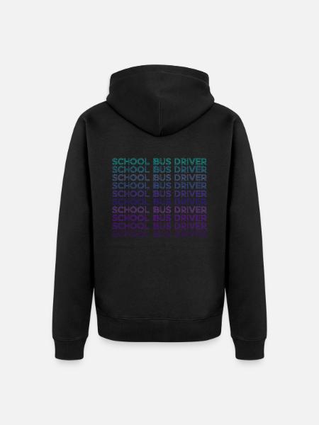 School bus driver Retro - Unisex Premium Organic Zip Hoodie - black