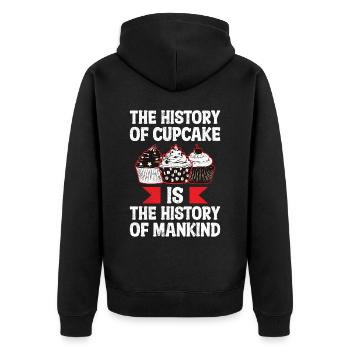 L’histoire du cupcake - Veste à capuche bio Premium Unisexe - noir - Dos - Nico (187cm)