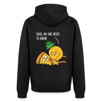 Pineapple Lover Hello Summer Tropical Fruit - Unisex Premium Organic Zip Hoodie - black - Back - Nico (187cm)