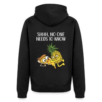 Pineapple Lover Hello Summer Tropical Fruit - Unisex Premium Organic Zip Hoodie - black - Back - Nico (187cm)
